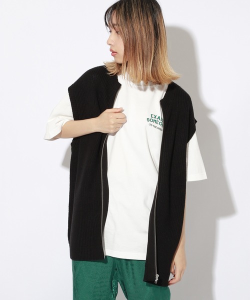 PBLIM（ページボーイリム）の「【PAGEBOYLIM】ジップアップベスト（ベスト・レディース・ブラック/ブルー/オレンジ・MEDIUM/LARGE）」の8枚目の写真