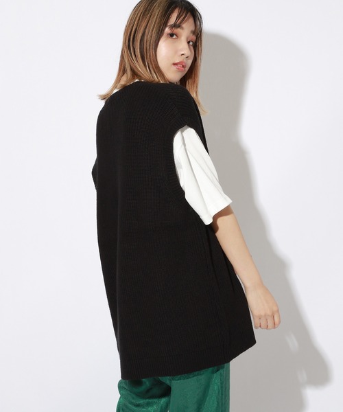 PBLIM（ページボーイリム）の「【PAGEBOYLIM】ジップアップベスト（ベスト・レディース・ブラック/ブルー/オレンジ・MEDIUM/LARGE）」の9枚目の写真