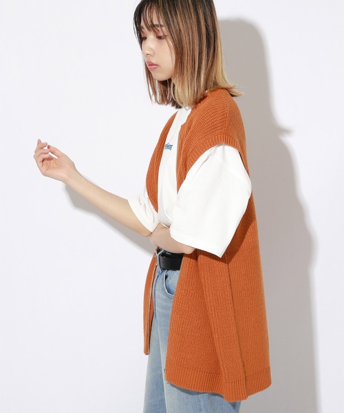 PBLIM（ページボーイリム）の「【PAGEBOYLIM】ジップアップベスト（ベスト・レディース・ブラック/ブルー/オレンジ・MEDIUM/LARGE）」の14枚目の写真