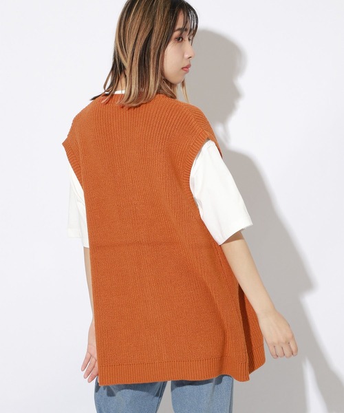 PBLIM（ページボーイリム）の「【PAGEBOYLIM】ジップアップベスト（ベスト・レディース・ブラック/ブルー/オレンジ・MEDIUM/LARGE）」の15枚目の写真