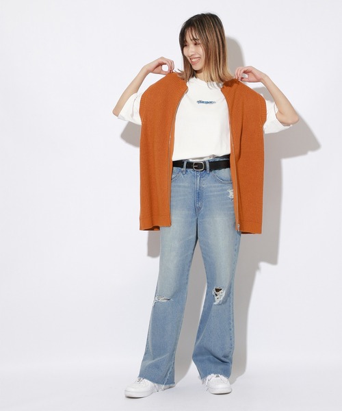 PBLIM（ページボーイリム）の「【PAGEBOYLIM】ジップアップベスト（ベスト・レディース・ブラック/ブルー/オレンジ・MEDIUM/LARGE）」の16枚目の写真