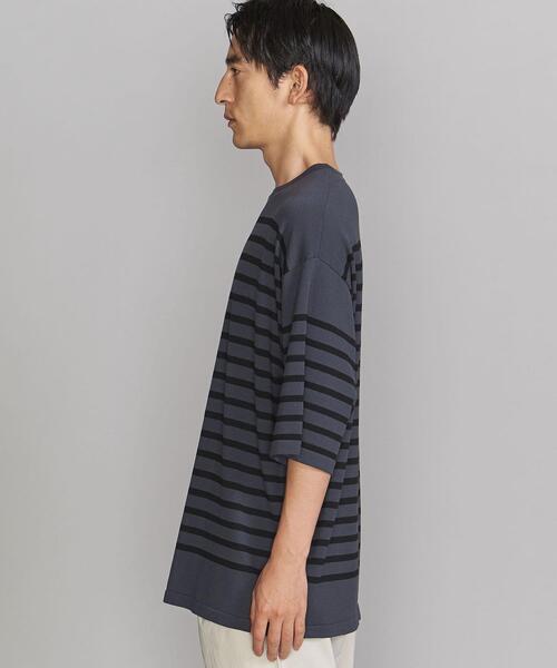 BEAUTY&YOUTH UNITED ARROWS（ビューティーアンドユースユナイテッドアローズ）の「BY オーバーサイズド ナバル ニットTシャツ（ニット/セーター・メンズ・ホワイト/ネイビー・SMALL/MEDIUM/LARGE/X-LARGE）」の4枚目の写真
