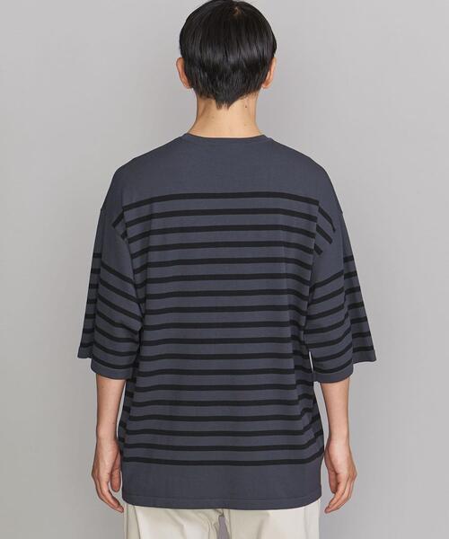 BEAUTY&YOUTH UNITED ARROWS（ビューティーアンドユースユナイテッドアローズ）の「BY オーバーサイズド ナバル ニットTシャツ（ニット/セーター・メンズ・ホワイト/ネイビー・SMALL/MEDIUM/LARGE/X-LARGE）」の5枚目の写真