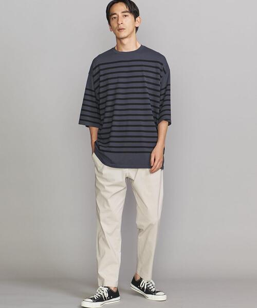 BEAUTY&YOUTH UNITED ARROWS（ビューティーアンドユースユナイテッドアローズ）の「BY オーバーサイズド ナバル ニットTシャツ（ニット/セーター・メンズ・ホワイト/ネイビー・SMALL/MEDIUM/LARGE/X-LARGE）」の6枚目の写真