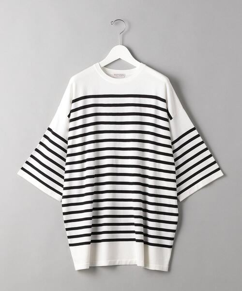 BEAUTY&YOUTH UNITED ARROWS（ビューティーアンドユースユナイテッドアローズ）の「BY オーバーサイズド ナバル ニットTシャツ（ニット/セーター・メンズ・ホワイト/ネイビー・SMALL/MEDIUM/LARGE/X-LARGE）」の15枚目の写真