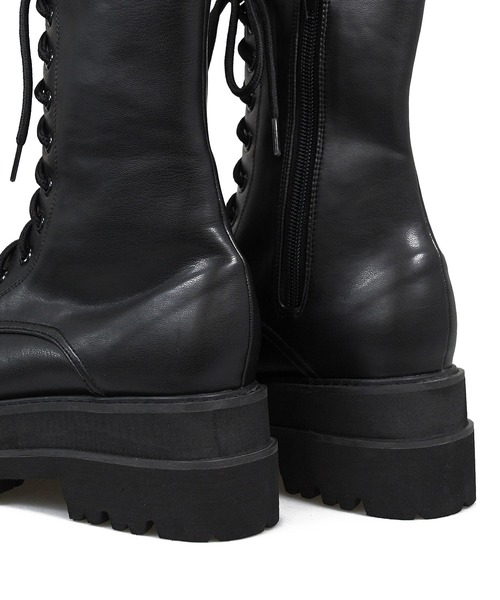 NOFALL（ノーフォール）の「トラックソールレースアップミドルブーツ（ブーツ・レディース・ホワイト/ブラック・LL/3L/S/M/L）」の4枚目の写真