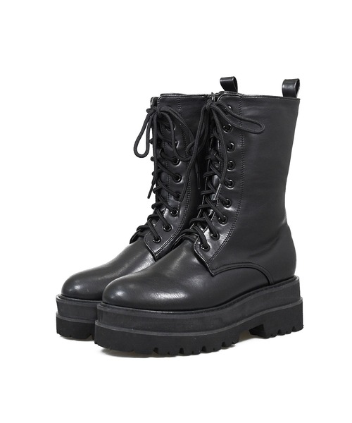 NOFALL（ノーフォール）の「トラックソールレースアップミドルブーツ（ブーツ・レディース・ホワイト/ブラック・LL/3L/S/M/L）」の12枚目の写真