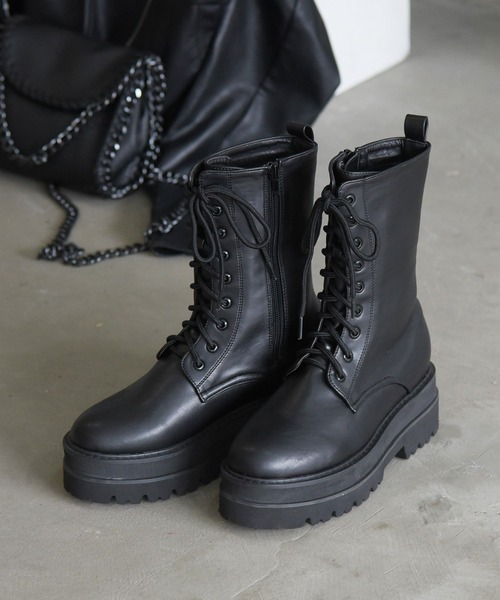 NOFALL（ノーフォール）の「トラックソールレースアップミドルブーツ（ブーツ・レディース・ホワイト/ブラック・LL/3L/S/M/L）」の14枚目の写真