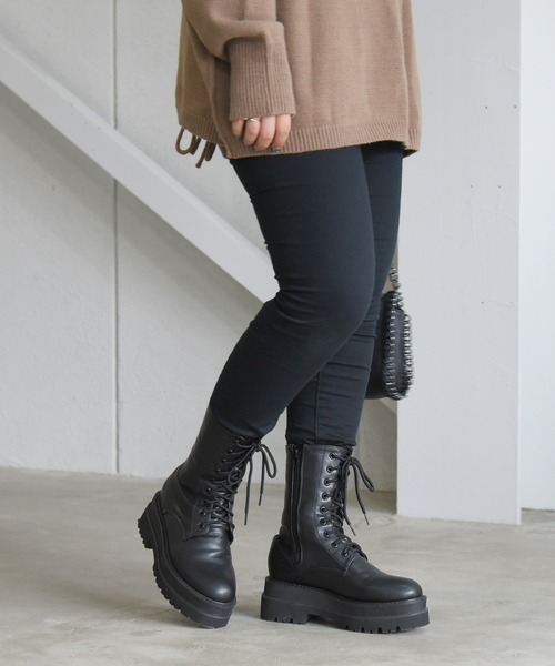 NOFALL（ノーフォール）の「トラックソールレースアップミドルブーツ（ブーツ・レディース・ホワイト/ブラック・LL/3L/S/M/L）」の15枚目の写真