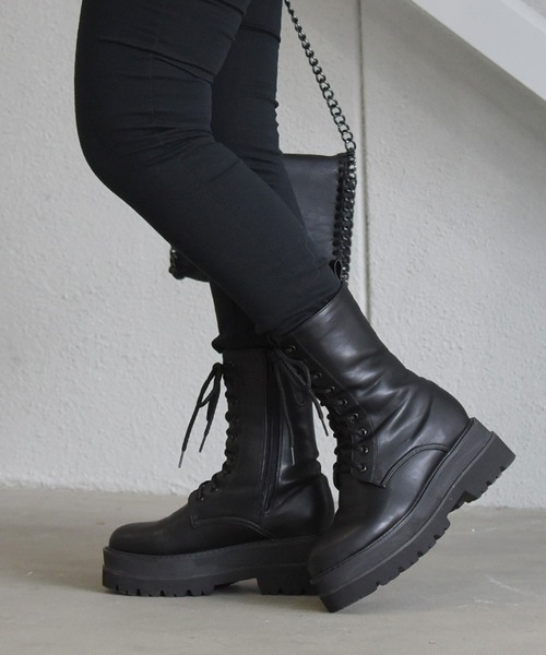NOFALL（ノーフォール）の「トラックソールレースアップミドルブーツ（ブーツ・レディース・ホワイト/ブラック・LL/3L/S/M/L）」の16枚目の写真