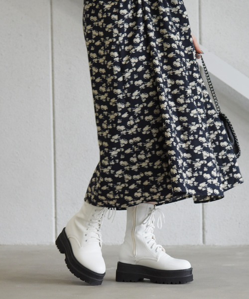 NOFALL（ノーフォール）の「トラックソールレースアップミドルブーツ（ブーツ・レディース・ホワイト/ブラック・LL/3L/S/M/L）」の17枚目の写真