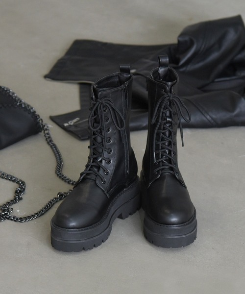 NOFALL（ノーフォール）の「トラックソールレースアップミドルブーツ（ブーツ・レディース・ホワイト/ブラック・LL/3L/S/M/L）」の11枚目の写真