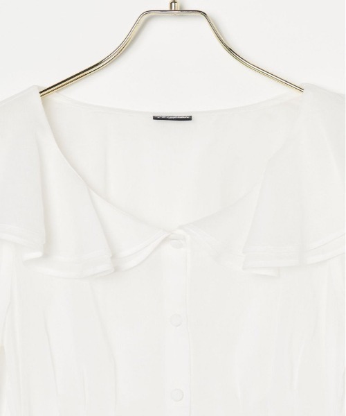 Verybrain（ベリーブレイン）の「very brain/VB-146 ﾀﾞﾌﾞﾙｶﾗｰBL（シャツ/ブラウス・レディース・ベージュ/ホワイト・M）」の11枚目の写真