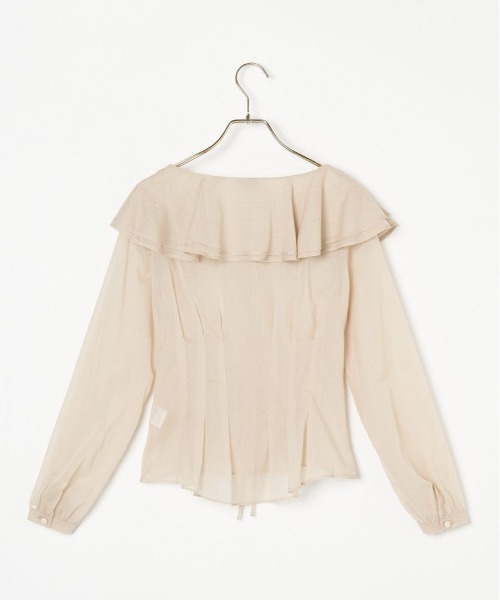 Verybrain（ベリーブレイン）の「very brain/VB-146 ﾀﾞﾌﾞﾙｶﾗｰBL（シャツ/ブラウス・レディース・ベージュ/ホワイト・M）」の16枚目の写真