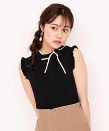 WILLSELECTION | 配色リボンネックニット(ニット/セーター)