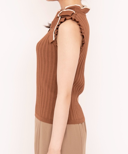 WILLSELECTION(ウィルセレクション)の「配色リボンネックニット(ニット/セーター・レディース・ボルドー/ブラウン/ブラック系その他・MEDIUM)」の20枚目の写真