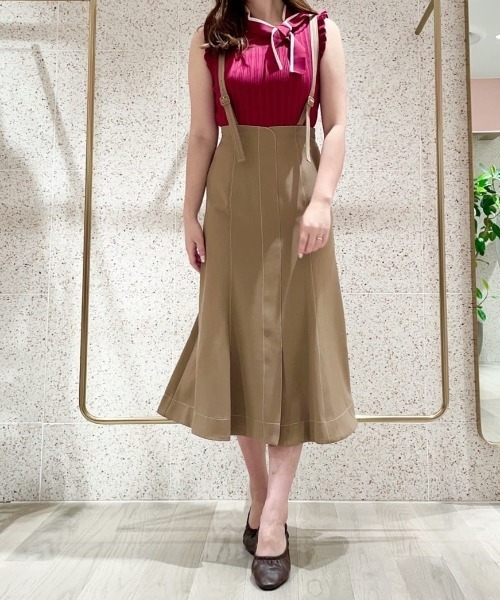 WILLSELECTION(ウィルセレクション)の「配色リボンネックニット(ニット/セーター・レディース・ボルドー/ブラウン/ブラック系その他・MEDIUM)」の6枚目の写真