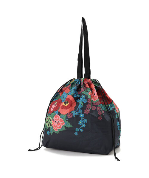 BOHEMIANS（ボヘミアンズ）の「BOHEMIANS/ボヘミアンズ　GARDEN SQ SUPER MARKET BAG　ガーデンスクイズスーパーマーケットバッグ BB-229（トートバッグ・レディース・ブラック・FREE）」の5枚目の写真