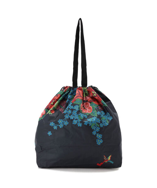 BOHEMIANS（ボヘミアンズ）の「BOHEMIANS/ボヘミアンズ　GARDEN SQ SUPER MARKET BAG　ガーデンスクイズスーパーマーケットバッグ BB-229（トートバッグ・レディース・ブラック・FREE）」の3枚目の写真