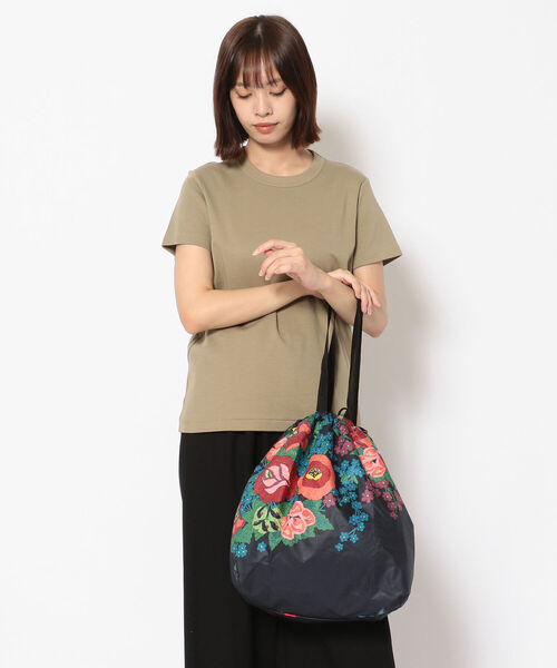 BOHEMIANS（ボヘミアンズ）の「BOHEMIANS/ボヘミアンズ　GARDEN SQ SUPER MARKET BAG　ガーデンスクイズスーパーマーケットバッグ BB-229（トートバッグ・レディース・ブラック・FREE）」の10枚目の写真