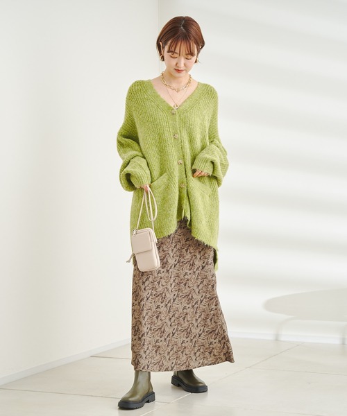 DouDou（ドゥドゥ）の「【WEB限定】プリントマーメイドスカート（スカート・レディース・カーキ/ブラック・FREE）」の3枚目の写真