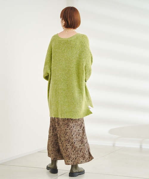 DouDou（ドゥドゥ）の「【WEB限定】プリントマーメイドスカート（スカート・レディース・カーキ/ブラック・FREE）」の6枚目の写真