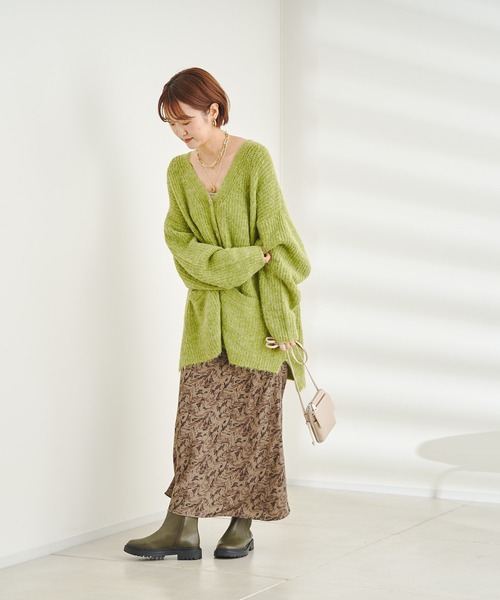 DouDou（ドゥドゥ）の「【WEB限定】プリントマーメイドスカート（スカート・レディース・カーキ/ブラック・FREE）」の7枚目の写真