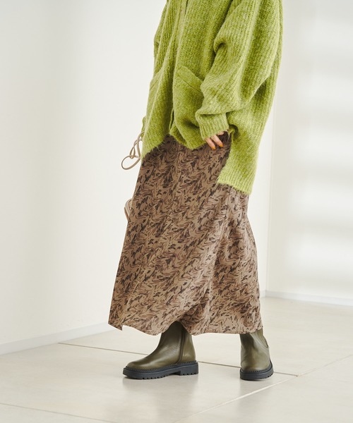 DouDou（ドゥドゥ）の「【WEB限定】プリントマーメイドスカート（スカート・レディース・カーキ/ブラック・FREE）」の10枚目の写真