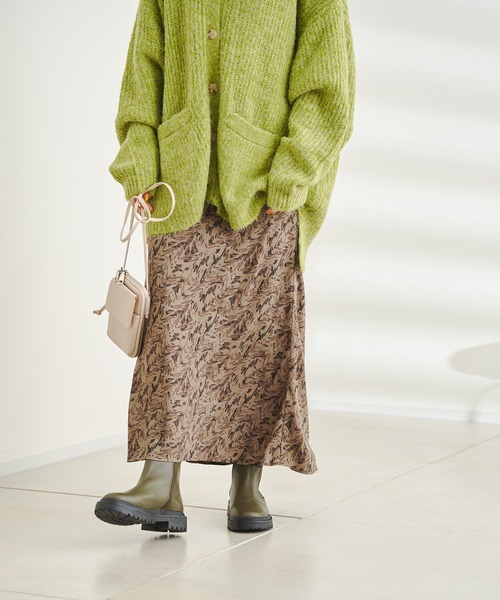 DouDou（ドゥドゥ）の「【WEB限定】プリントマーメイドスカート（スカート・レディース・カーキ/ブラック・FREE）」の12枚目の写真