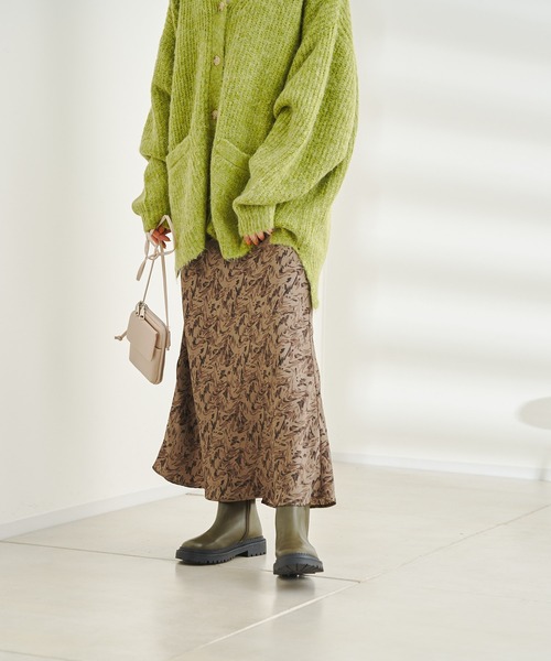 DouDou（ドゥドゥ）の「【WEB限定】プリントマーメイドスカート（スカート・レディース・カーキ/ブラック・FREE）」の9枚目の写真