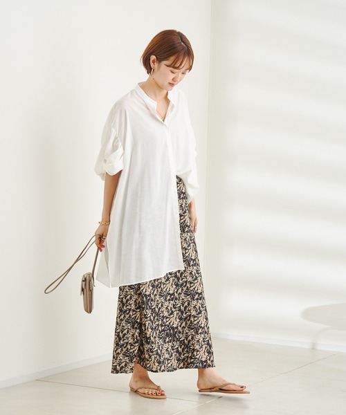 DouDou（ドゥドゥ）の「【WEB限定】プリントマーメイドスカート（スカート・レディース・カーキ/ブラック・FREE）」の13枚目の写真