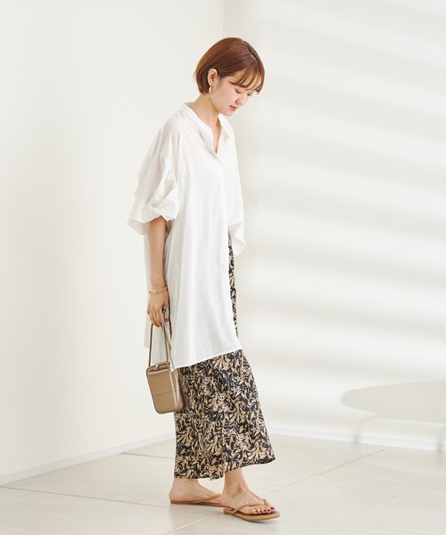 DouDou（ドゥドゥ）の「【WEB限定】プリントマーメイドスカート（スカート・レディース・カーキ/ブラック・FREE）」の14枚目の写真