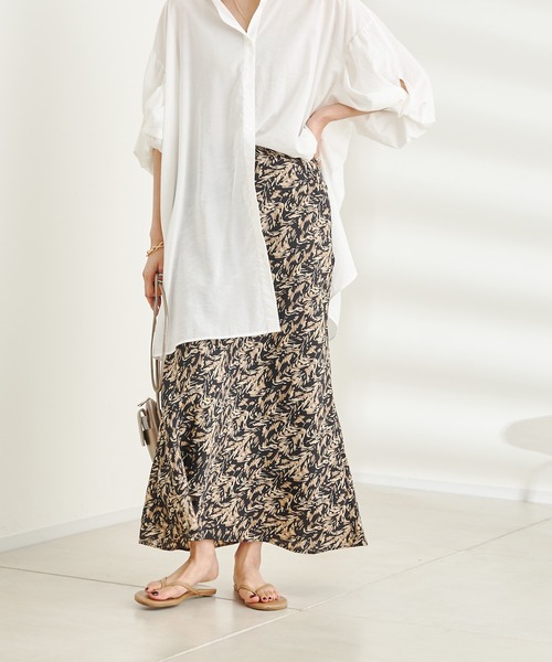 DouDou（ドゥドゥ）の「【WEB限定】プリントマーメイドスカート（スカート・レディース・カーキ/ブラック・FREE）」の21枚目の写真