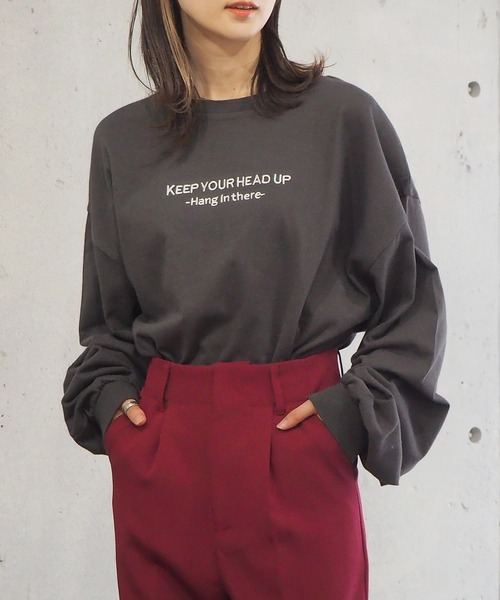 tiptop(ティップトップ)の「綿100%フロントロゴBIGロンT(Tシャツ/カットソー・レディース・オフホワイト/ホワイト系その他/ブラック系その他/スミクロ/ホワイト系その他2/ホワイト系その他3/ホワイト系その他4/ホワイト系その他5/ブラック系その他2・FREE)」の1枚目の写真