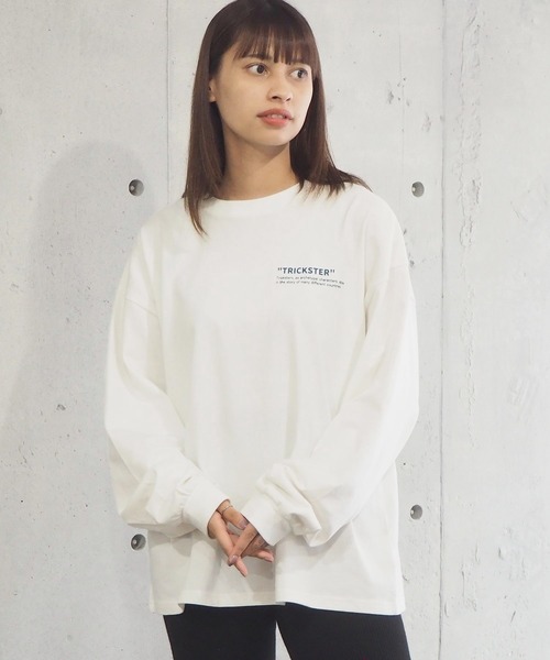 tiptop(ティップトップ)の「綿100%フロントロゴBIGロンT(Tシャツ/カットソー・レディース・オフホワイト/ホワイト系その他/ブラック系その他/スミクロ/ホワイト系その他2/ホワイト系その他3/ホワイト系その他4/ホワイト系その他5/ブラック系その他2・FREE)」の5枚目の写真