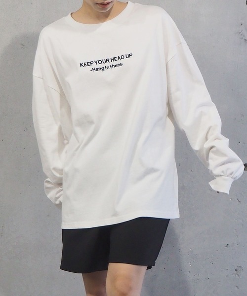 tiptop(ティップトップ)の「綿100%フロントロゴBIGロンT(Tシャツ/カットソー・レディース・オフホワイト/ホワイト系その他/ブラック系その他/スミクロ/ホワイト系その他2/ホワイト系その他3/ホワイト系その他4/ホワイト系その他5/ブラック系その他2・FREE)」の10枚目の写真