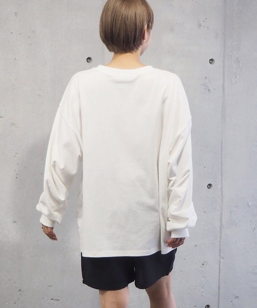 tiptop(ティップトップ)の「綿100%フロントロゴBIGロンT(Tシャツ/カットソー・レディース・オフホワイト/ホワイト系その他/ブラック系その他/スミクロ/ホワイト系その他2/ホワイト系その他3/ホワイト系その他4/ホワイト系その他5/ブラック系その他2・FREE)」の12枚目の写真