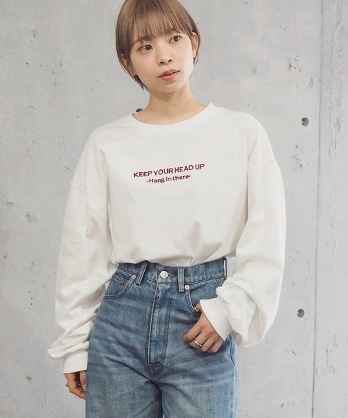 tiptop(ティップトップ)の「綿100%フロントロゴBIGロンT(Tシャツ/カットソー・レディース・オフホワイト/ホワイト系その他/ブラック系その他/スミクロ/ホワイト系その他2/ホワイト系その他3/ホワイト系その他4/ホワイト系その他5/ブラック系その他2・FREE)」の14枚目の写真