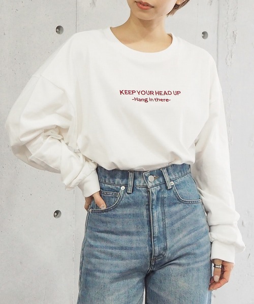 tiptop(ティップトップ)の「綿100%フロントロゴBIGロンT(Tシャツ/カットソー・レディース・オフホワイト/ホワイト系その他/ブラック系その他/スミクロ/ホワイト系その他2/ホワイト系その他3/ホワイト系その他4/ホワイト系その他5/ブラック系その他2・FREE)」の15枚目の写真