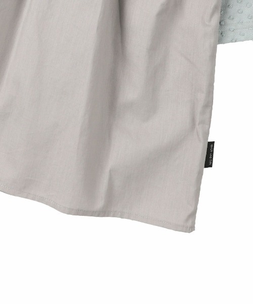 quoti use fith(クゥオティ ユース フィス)の「ドット天竺×コットンブロード 長袖 ひざ下丈ワンピース(ワンピース・キッズ・アイボリー/ブルー/ネイビー・110/90/100/120/80/130)」の21枚目の写真