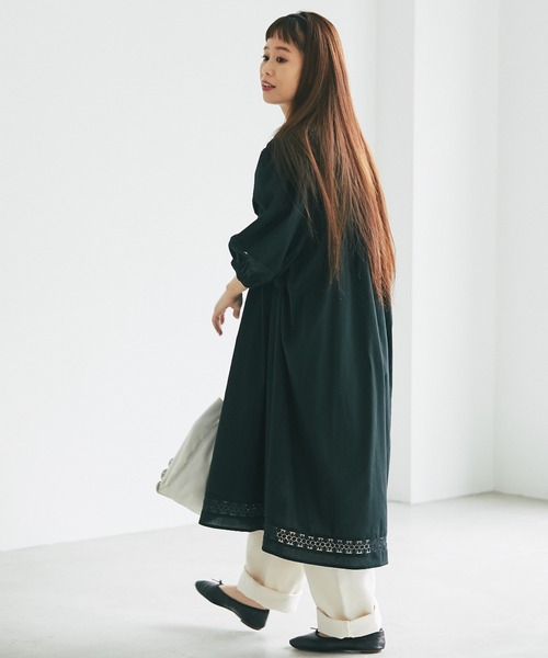 and R(アンドアール)の「バルーンレースワンピースチュニック(チュニック・レディース・ブラック/ホワイト・FREE)」の13枚目の写真