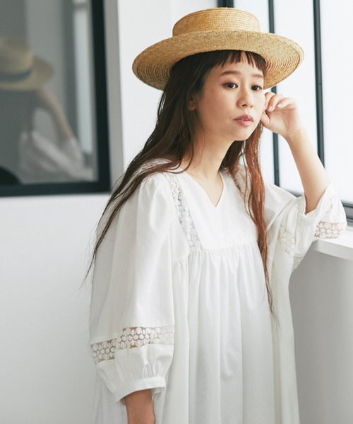 and R(アンドアール)の「バルーンレースワンピースチュニック(チュニック・レディース・ブラック/ホワイト・FREE)」の18枚目の写真