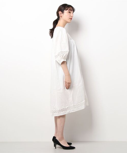 and R(アンドアール)の「バルーンレースワンピースチュニック(チュニック・レディース・ブラック/ホワイト・FREE)」の4枚目の写真