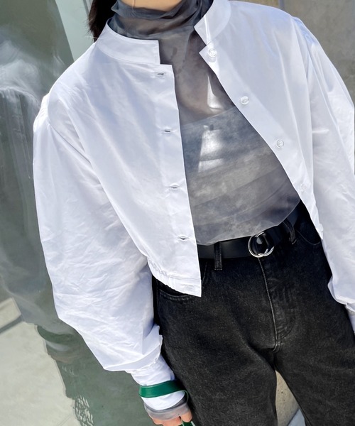 WHO'S WHO gallery(フーズフーギャラリー)の「ミニボリュームロングスリーブブラウス(シャツ/ブラウス・レディース・オフホワイト/ブラック/ブラウン・FREE)」の14枚目の写真