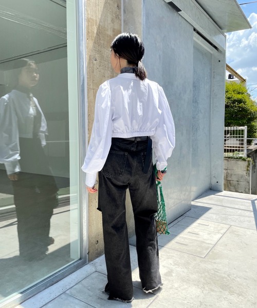 WHO'S WHO gallery(フーズフーギャラリー)の「ミニボリュームロングスリーブブラウス(シャツ/ブラウス・レディース・オフホワイト/ブラック/ブラウン・FREE)」の20枚目の写真