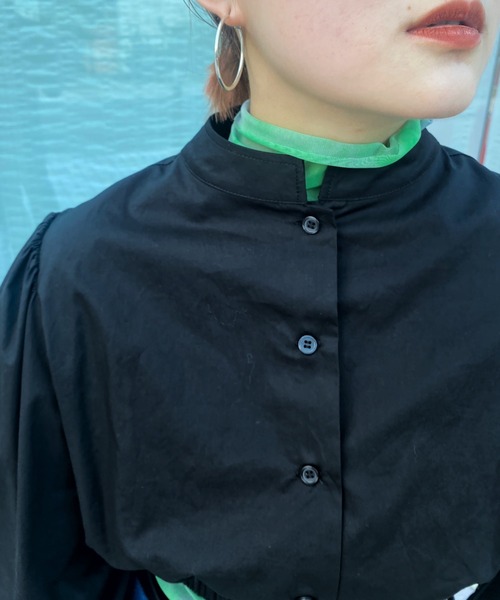 WHO'S WHO gallery(フーズフーギャラリー)の「ミニボリュームロングスリーブブラウス(シャツ/ブラウス・レディース・オフホワイト/ブラック/ブラウン・FREE)」の15枚目の写真