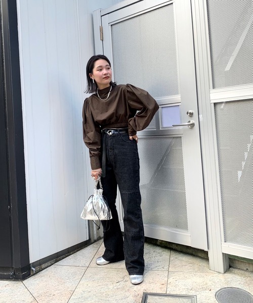 WHO'S WHO gallery(フーズフーギャラリー)の「ミニボリュームロングスリーブブラウス(シャツ/ブラウス・レディース・オフホワイト/ブラック/ブラウン・FREE)」の22枚目の写真