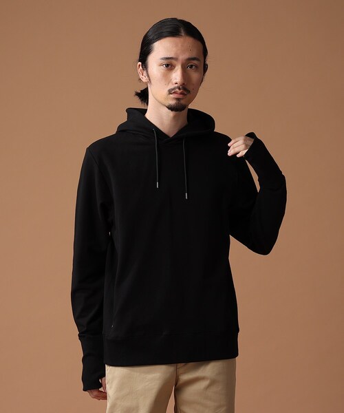 BASECONTROL（ベースコントロール）の「◆【S～3Lサイズ展開】多機能裏毛 プルオーバーパーカー（パーカー・メンズ・ブラック/ネイビー/グレー・01/02/03/04/05）」の2枚目の写真