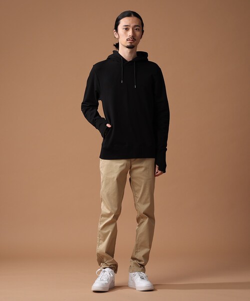 BASECONTROL（ベースコントロール）の「◆【S～3Lサイズ展開】多機能裏毛 プルオーバーパーカー（パーカー・メンズ・ブラック/ネイビー/グレー・01/02/03/04/05）」の5枚目の写真