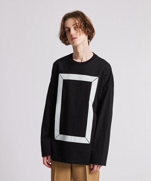 UNITED TOKYO（ユナイテッドトウキョウ）の「フレームプリントロングTシャツ（Tシャツ/カットソー・メンズ・ブラック/グレー・1/2）」の22枚目の写真